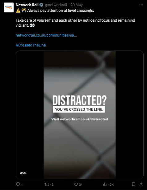Network Rails Distraction Kills campaign