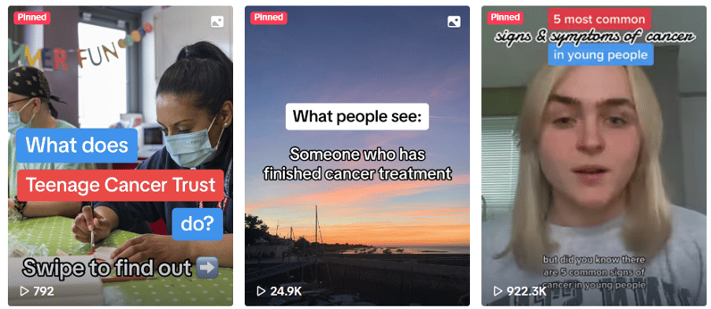 Teenage cancer trust TikTok